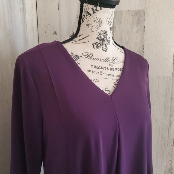 ALFANI RAW HEM LAYERED TUNIC TOP - Picture 2 of 6